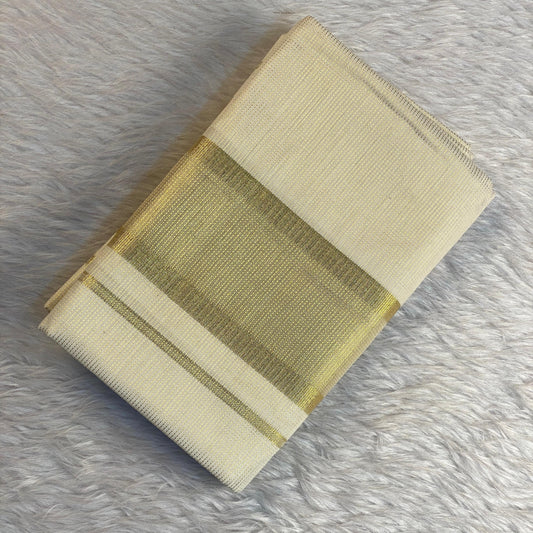 Aswathi Set Mund with Stripes Design Off White