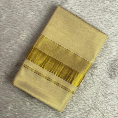 Tissue Kerala Saree with Rich Golden Design