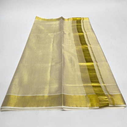 Tissue Kerala Saree with Rich Golden Design