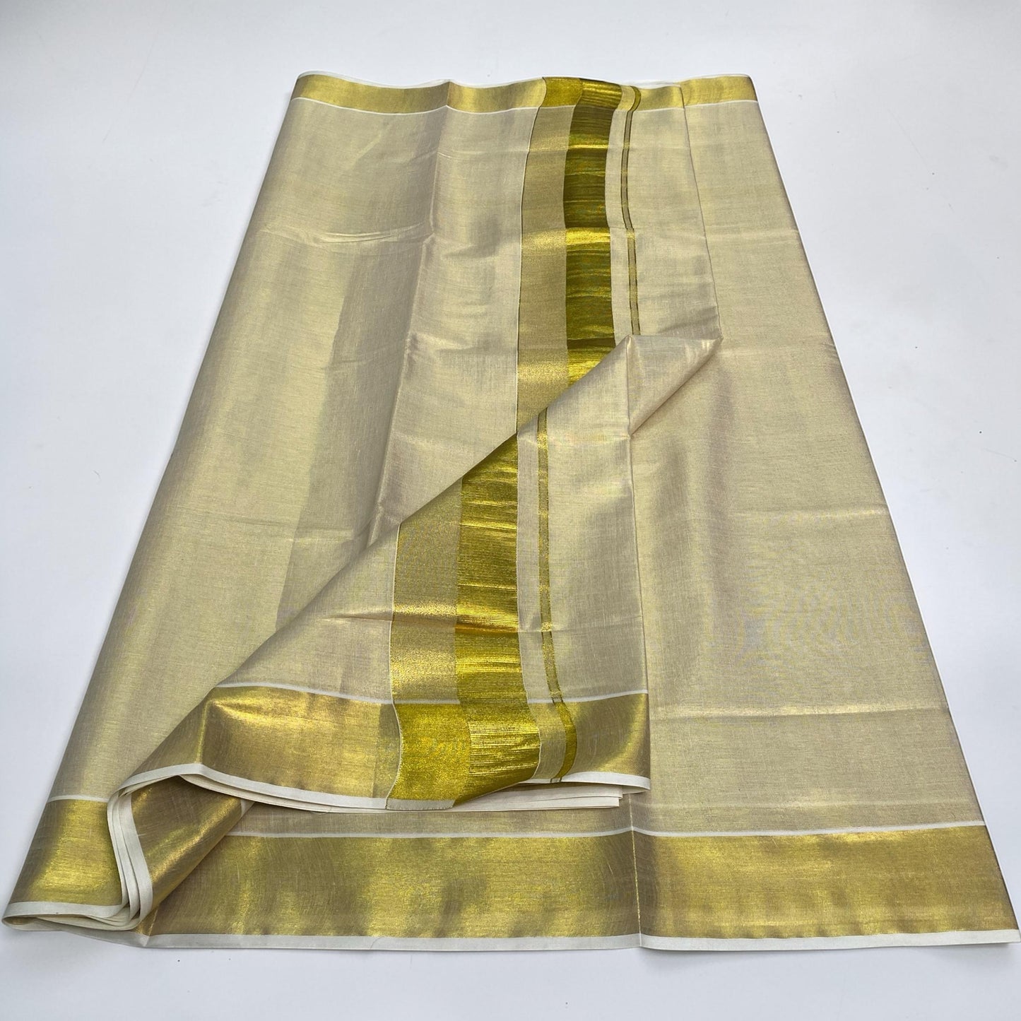 Tissue Kerala Saree with Rich Golden Design