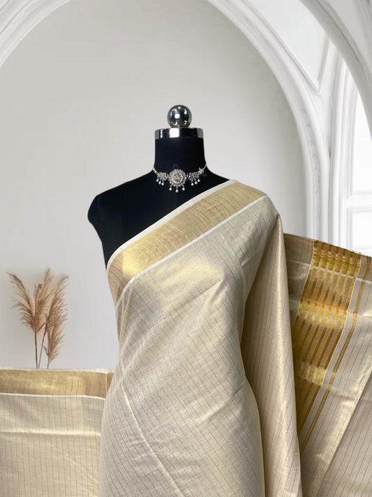 Rich Pallu Stripe Tissue Saree