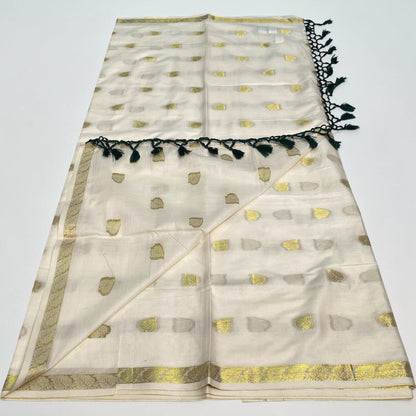 The Emerald Jaggad Butta Set Saree