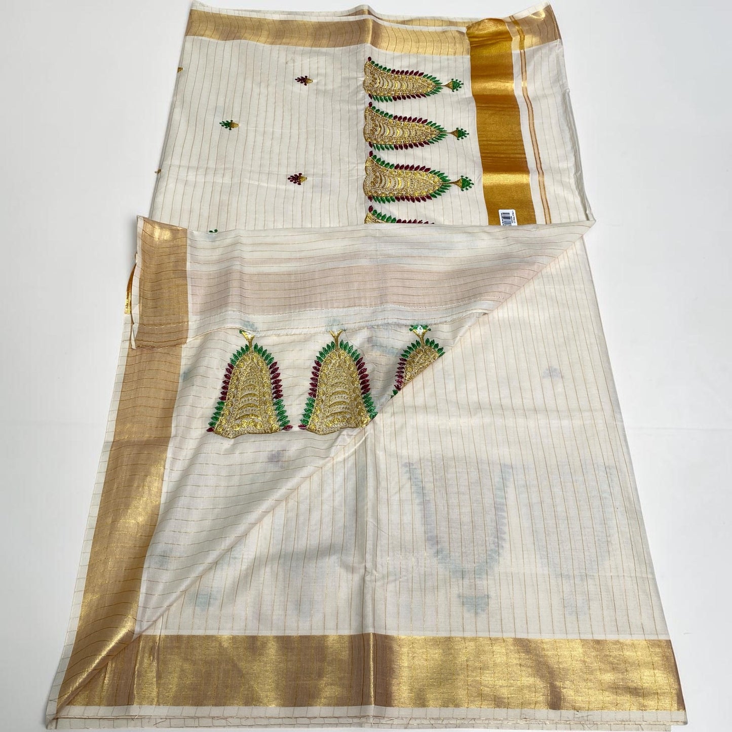 Swarna Nettipattom Kerala Cotton Saree 🐘👑
