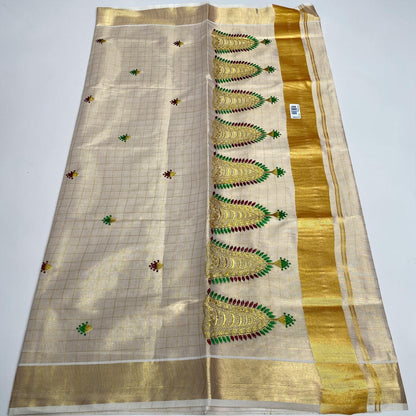Swarna Nettipattom Kerala Tissue Saree 🐘👑