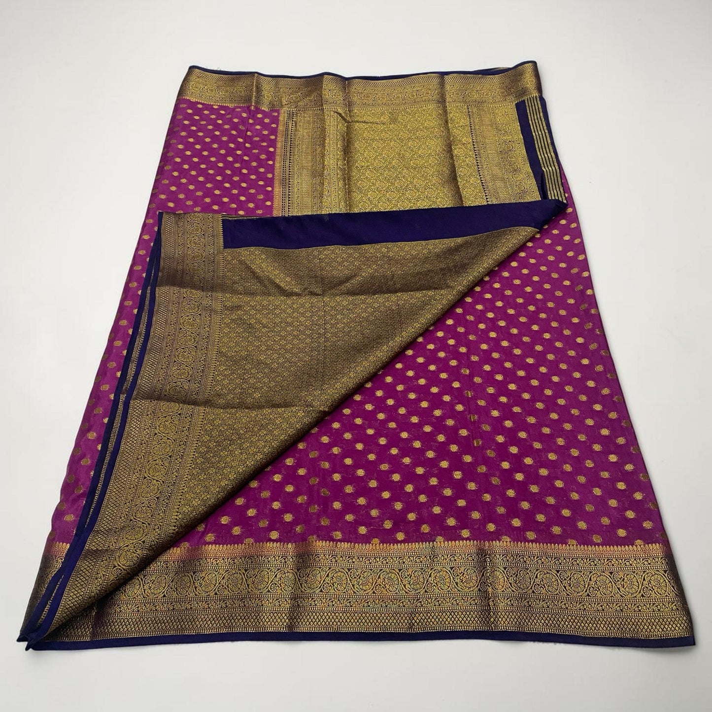 Georgette Banarasi with Butta works and Tassels Pink