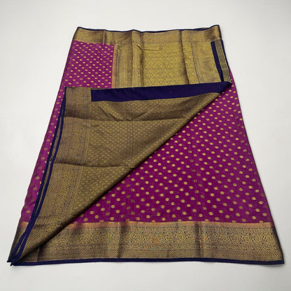 Georgette Banarasi with Butta works and Tassels Pink