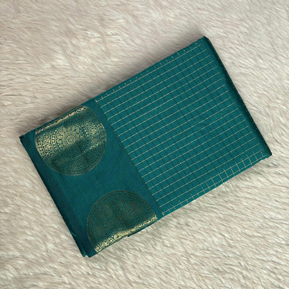 Banarasi Silk Saree with Antique Gold Butta Green