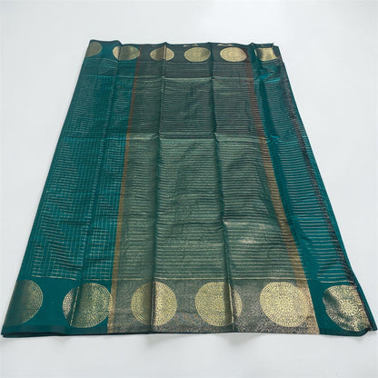Banarasi Silk Saree with Antique Gold Butta Green