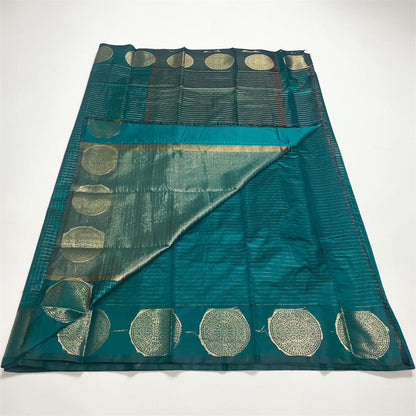 Banarasi Silk Saree with Antique Gold Butta Green