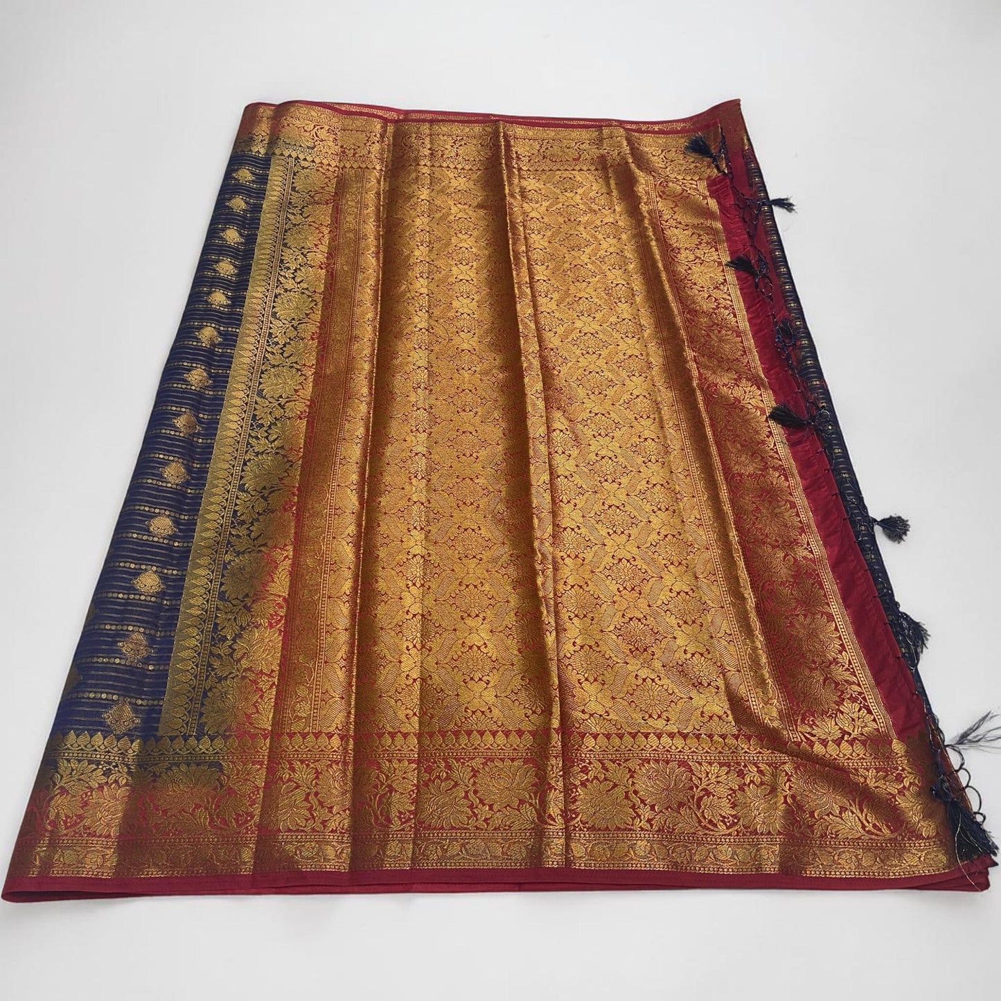 Avya Georette  Banarasi Saree Blue