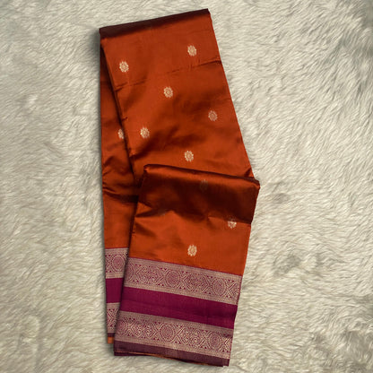 Khushbhu Soft Silk Saree with Butta work & Double Zari Border