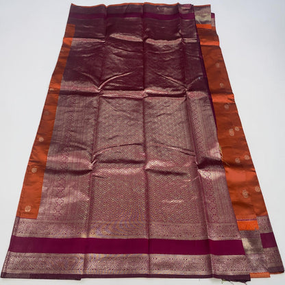 Khushbhu Soft Silk Saree with Butta work & Double Zari Border