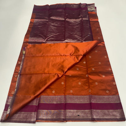 Khushbhu Soft Silk Saree with Butta work & Double Zari Border
