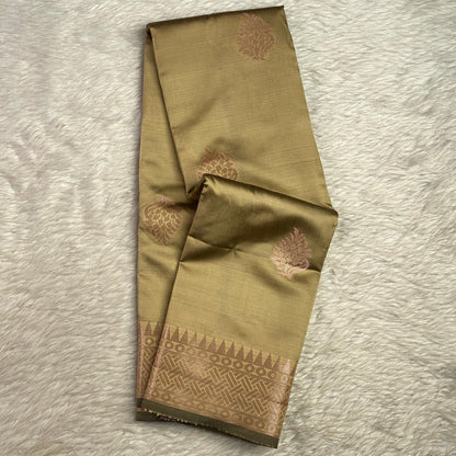 Soft Silk Saree with Floral Print Pastel Shade