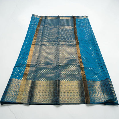 Riya Banarasi Butti Soft Silk Saree Blue Dress Code