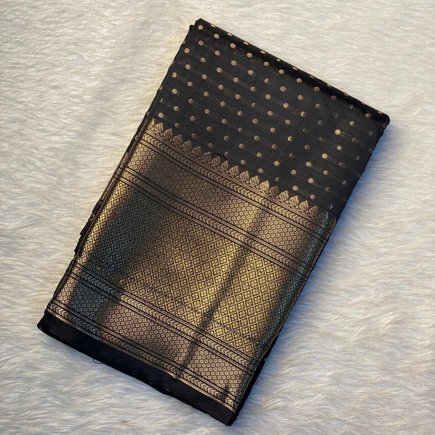 Riya Banarasi Butti Soft silk Saree Black