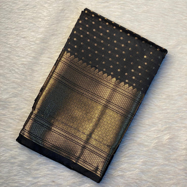 Riya Banarasi Butti Soft silk Saree Black