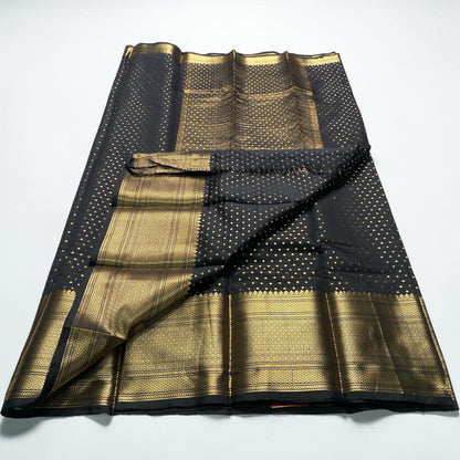 Riya Banarasi Butti Soft silk Saree Black