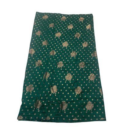 Vichithra Silk Saree with Floral Dot Pattern Green