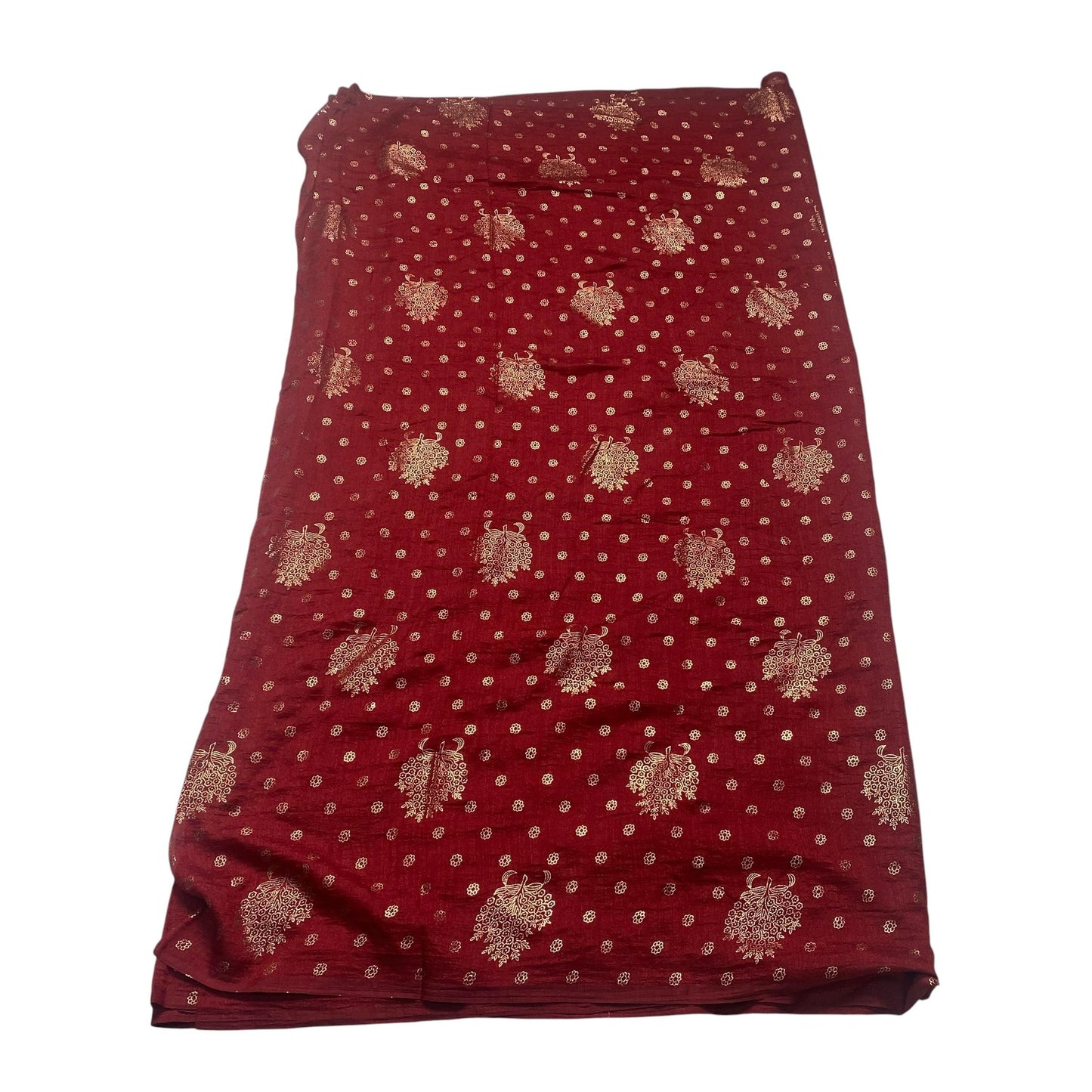 Vichithra Silk Saree with Floral Dot Pattern Maroon