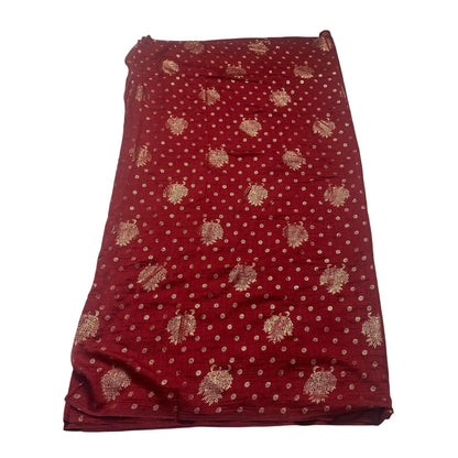 Vichithra Silk Saree with Floral Dot Pattern Maroon