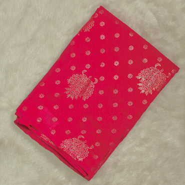 Vichithra Silk Saree with Floral Dot Pattern Pink