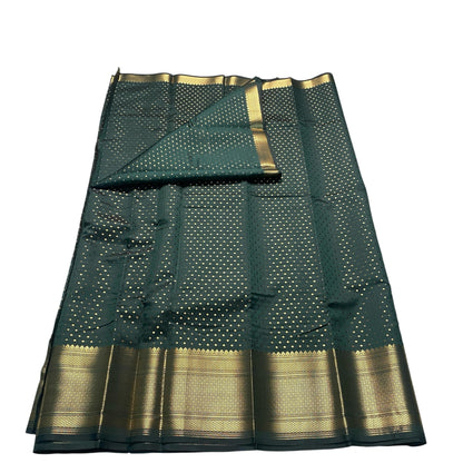Riya Banarasi Butti Soft Silk Saree Green Dress Code