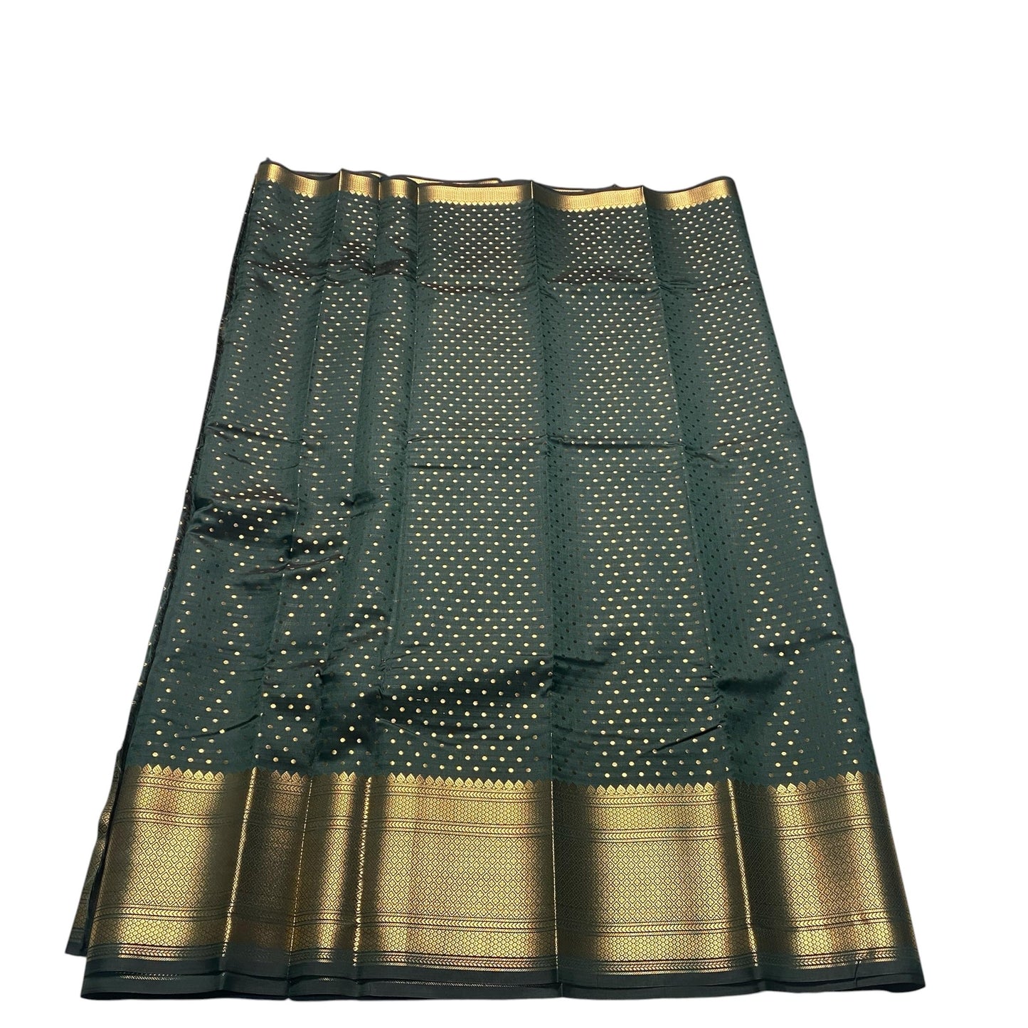 Riya Banarasi Butti Soft Silk Saree Green Dress Code