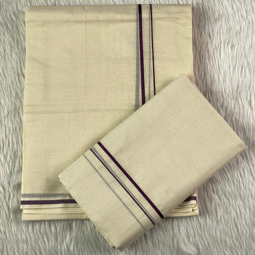 Puliyilakkara Set Mund Purple Kara
