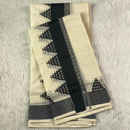 Set Mund with Black Vintage Temple Border