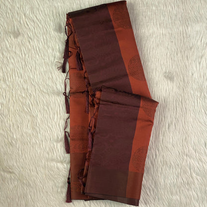 Theertha Soft Silk Saree Brown