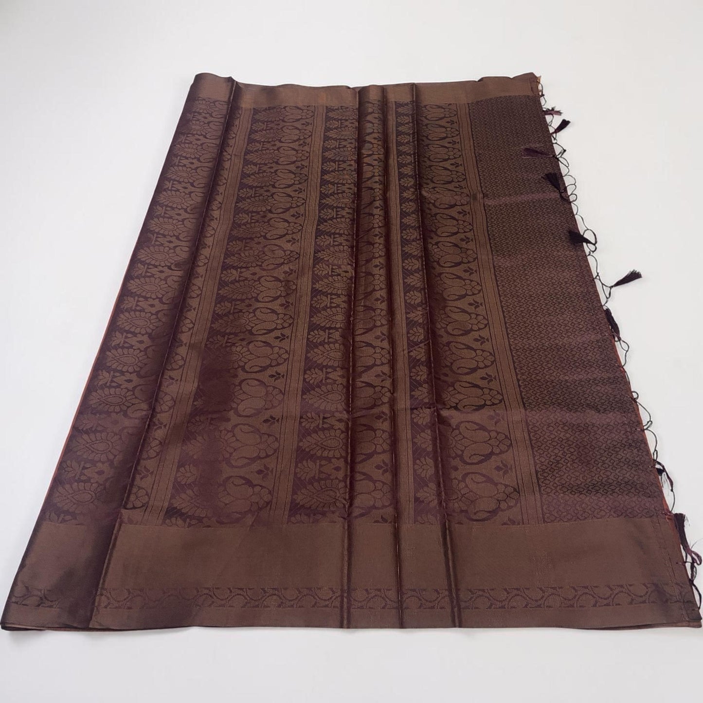 Theertha Soft Silk Saree Brown