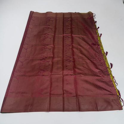 Theertha Soft Silk Saree Olive Green