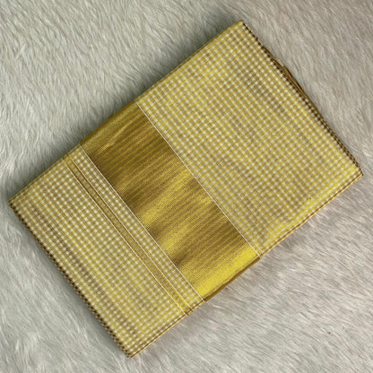 Elaya Set Saree Checks with Golden Border