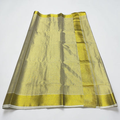 Elaya Set Saree Checks with Golden Border