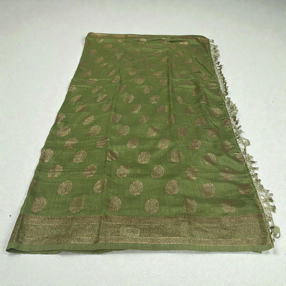 Kashmiri Silk with Floral Design Pastel Green (Dress Code)