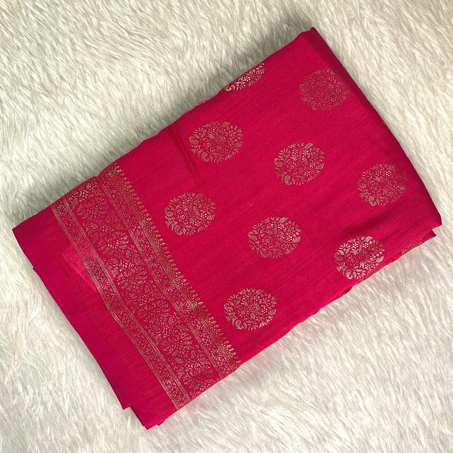 Kashmiri Silk with Floral Design Dark Pink (Dress Code)