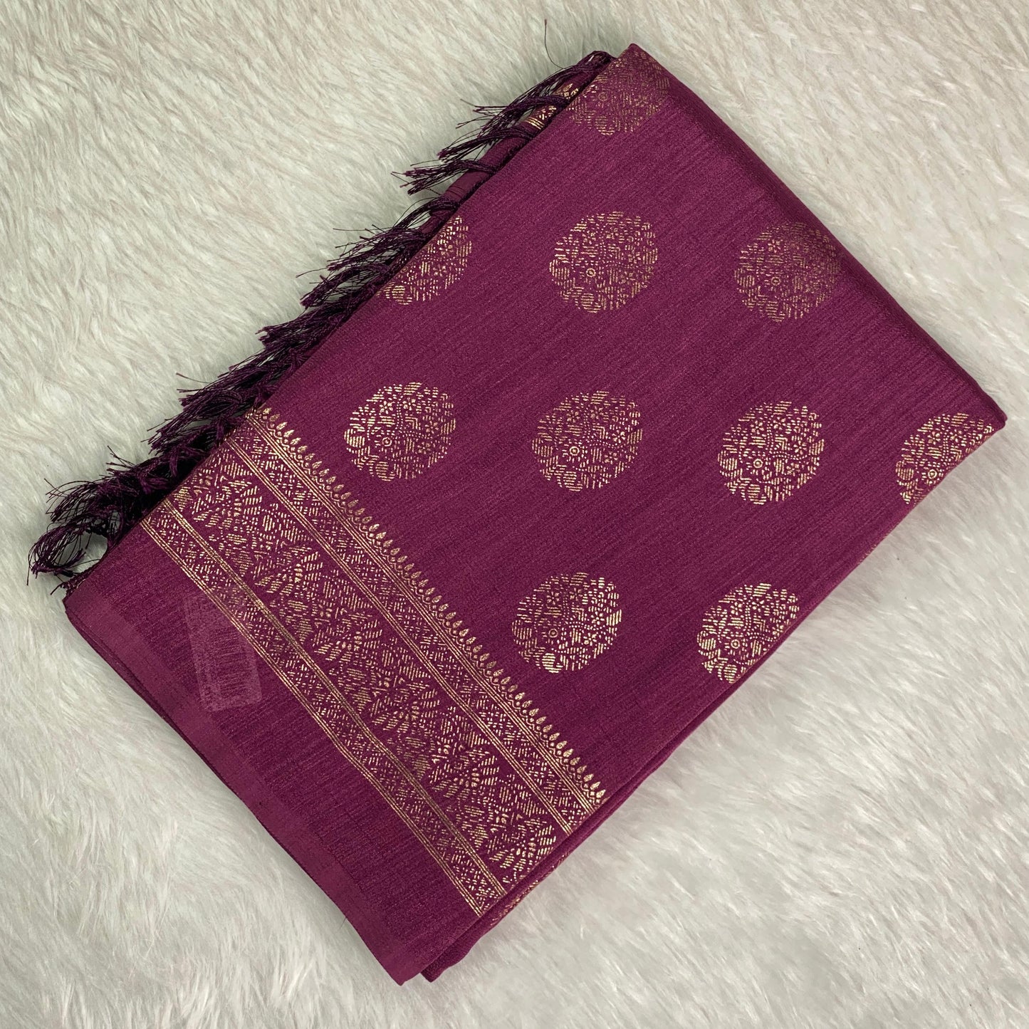 Kashmiri Silk with Floral Design Purple (Dress Code)