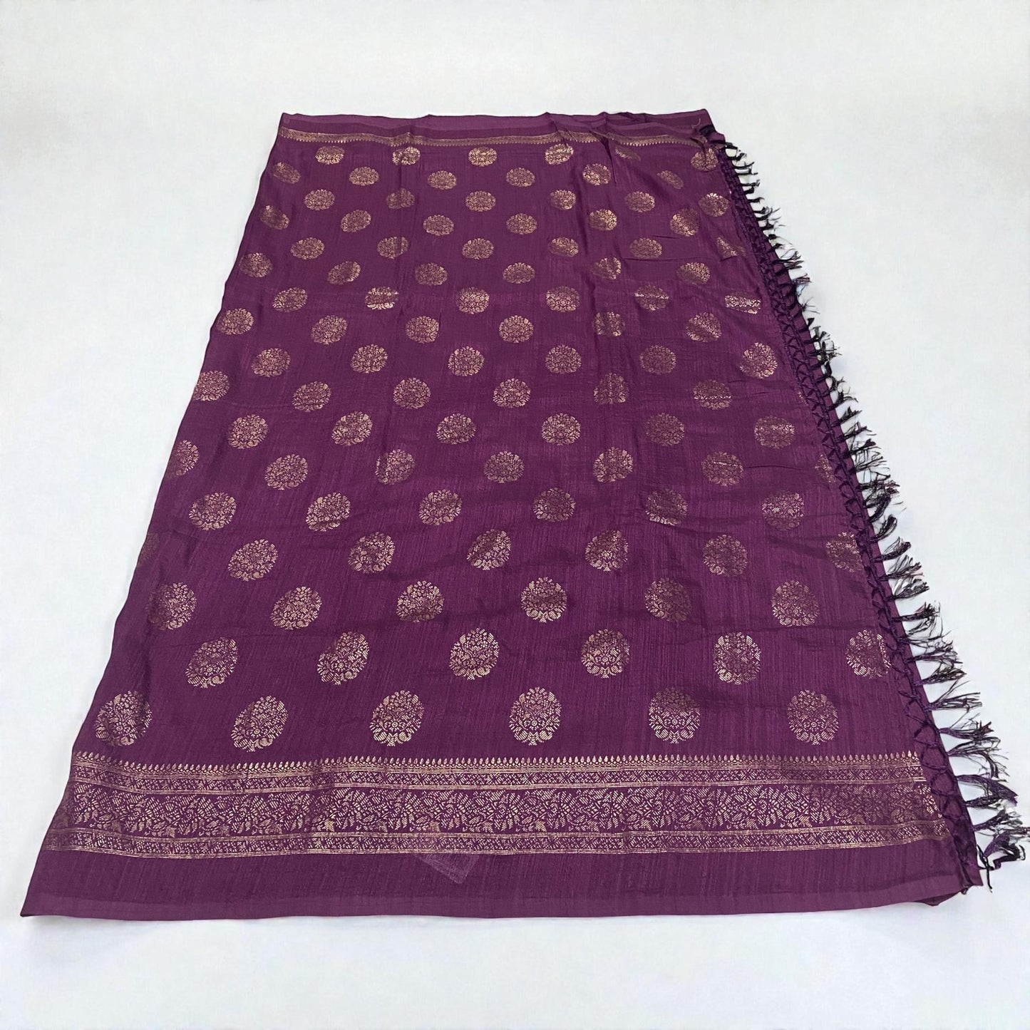 Kashmiri Silk with Floral Design Purple (Dress Code)
