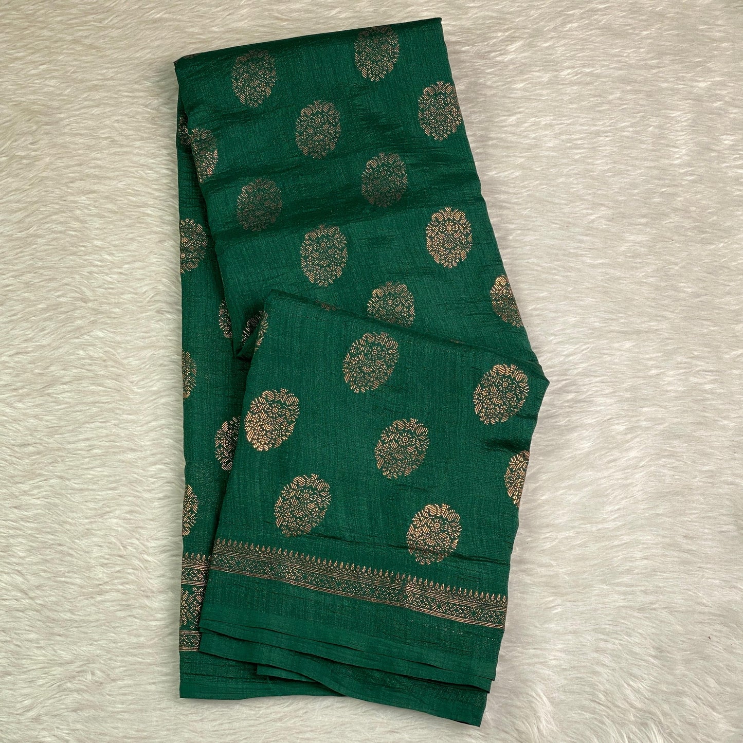 Kashmiri Silk with Floral Design Green (Dress Code)