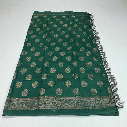 Kashmiri Silk with Floral Design Green (Dress Code)
