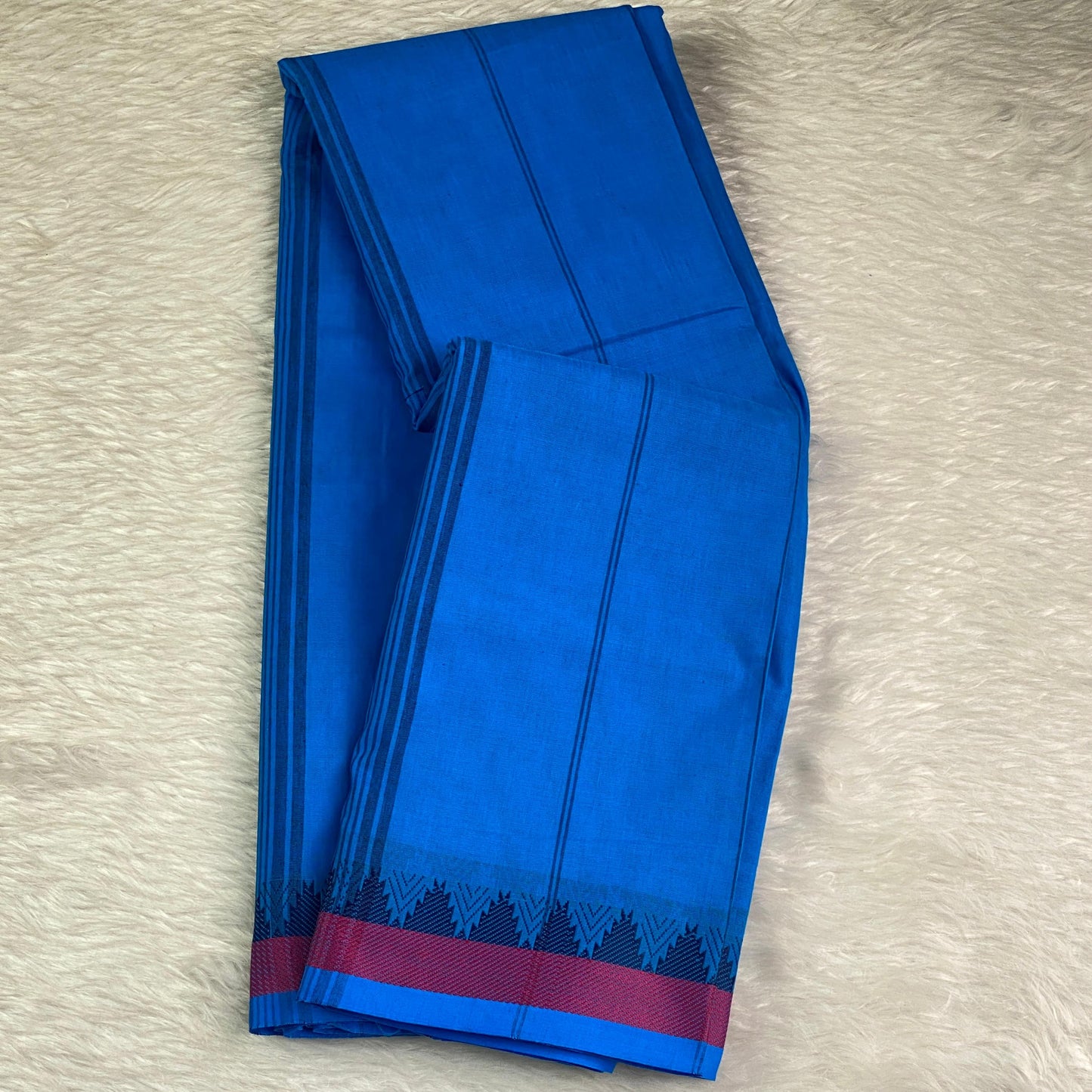 Nandana Cotton Saree Blue