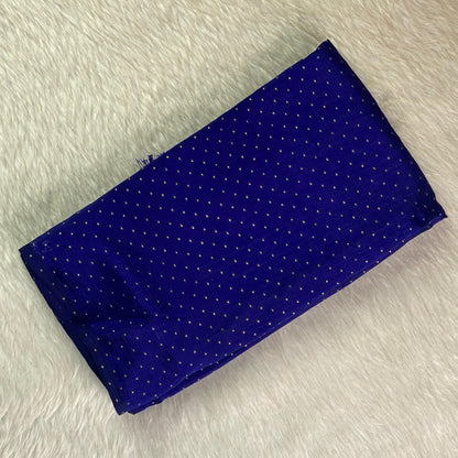 Fancy Saree with Silver Dots Blue