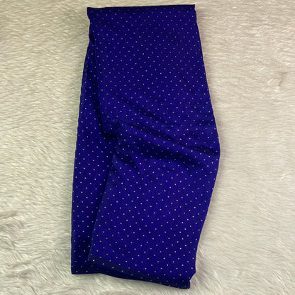 Fancy Saree with Silver Dots Blue