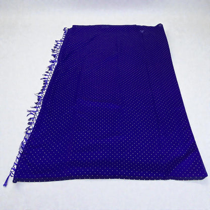 Fancy Saree with Silver Dots Blue