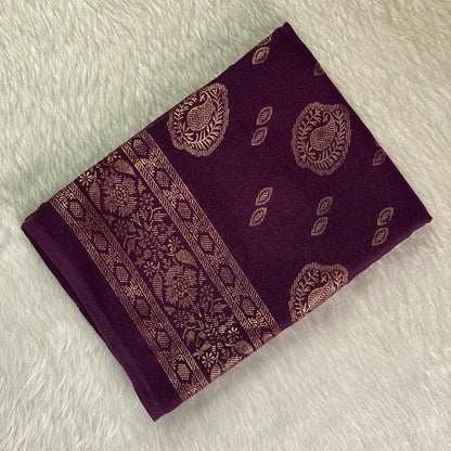 Kashmiri Silk Saree Purple (Dress Code)