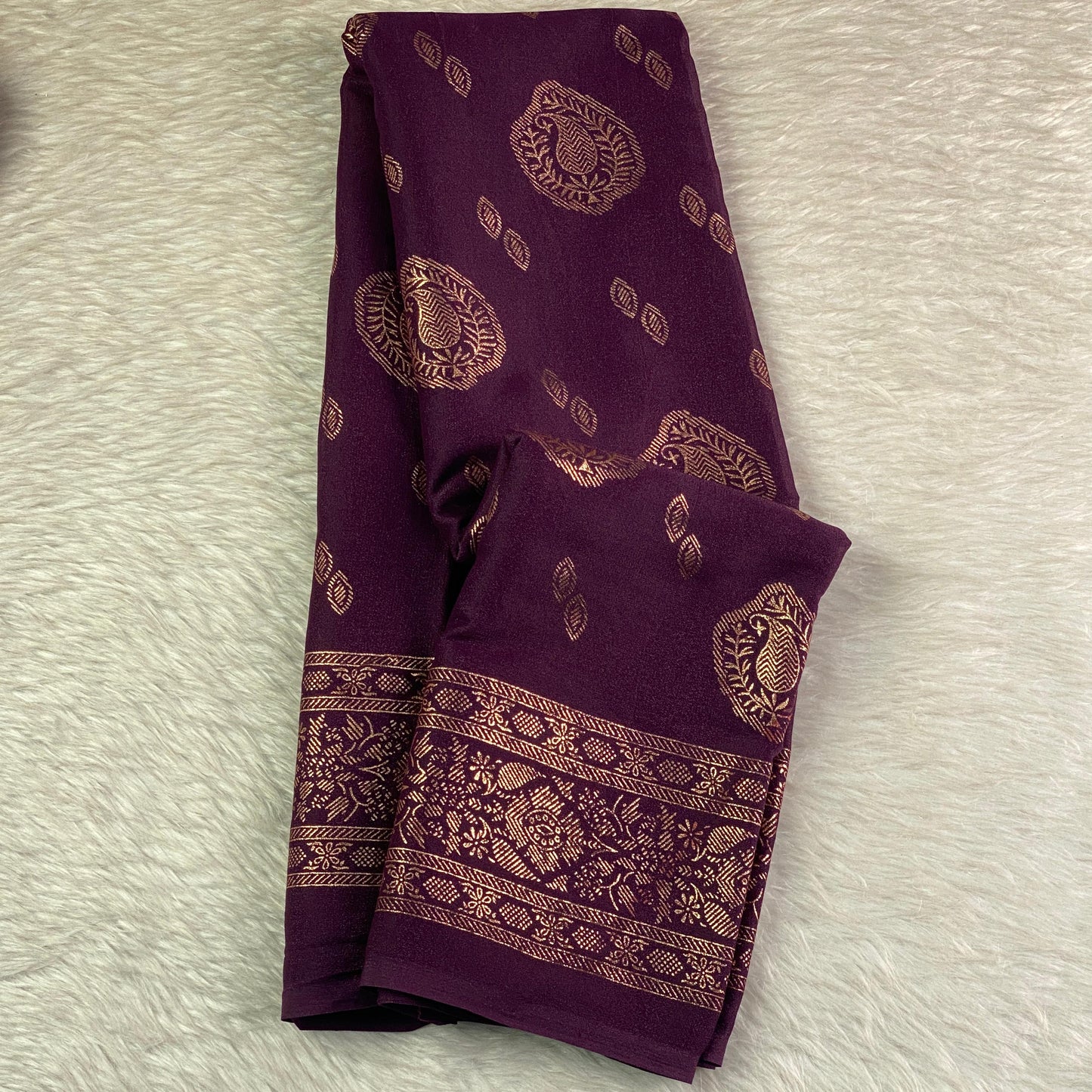 Kashmiri Silk Saree Purple (Dress Code)