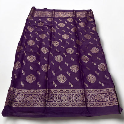 Kashmiri Silk Saree Purple (Dress Code)
