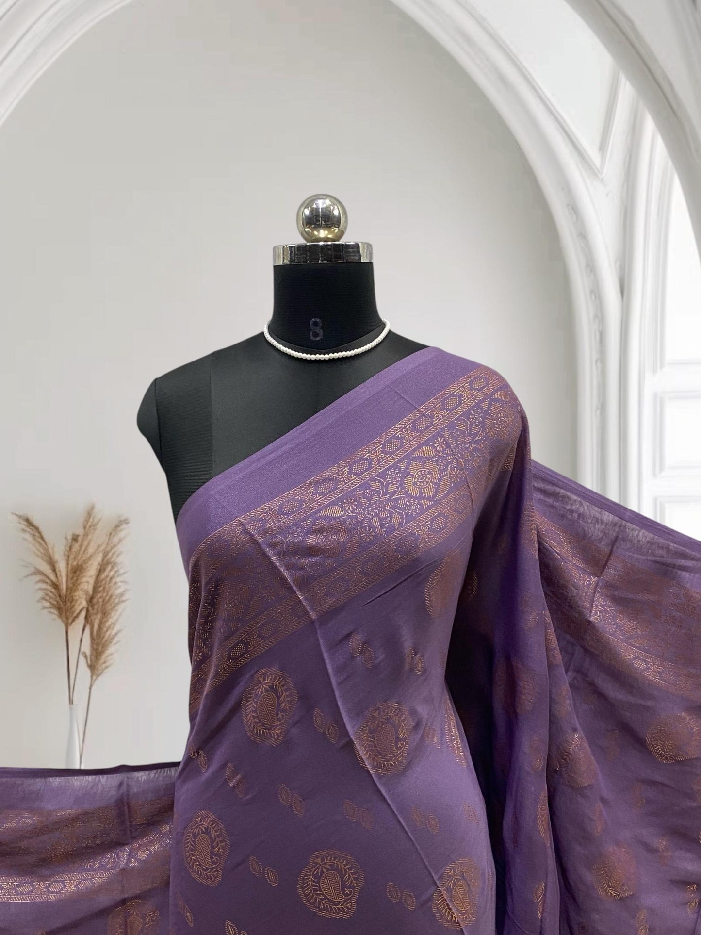 Kashmiri Silk Saree Lavender (Dress Code)