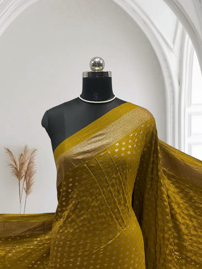 Kashmiri Silk Saree Mustard (Dress Code)
